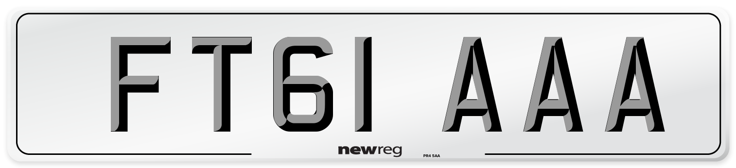 FT61 AAA Number Plate from New Reg